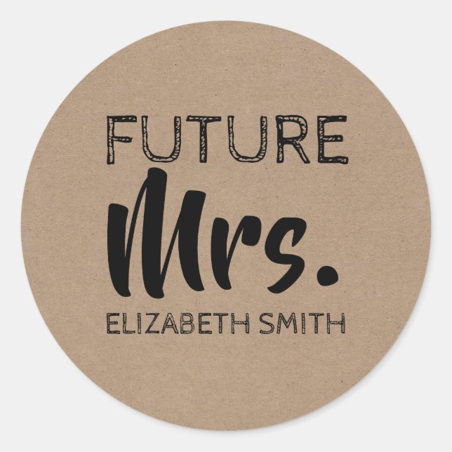 Sticker Rond Futur Mme Bride (Devant)