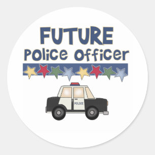 Sticker Rond futur officier de police