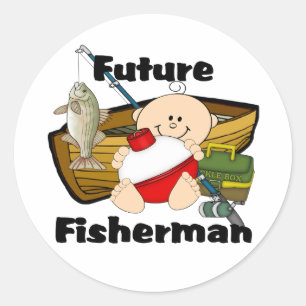 Sticker Rond Futur pêcheur