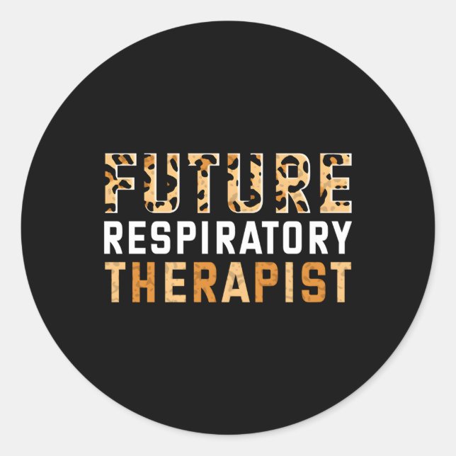 Sticker Rond Futur thérapeute respiratoire Étudiant Rt (Devant)