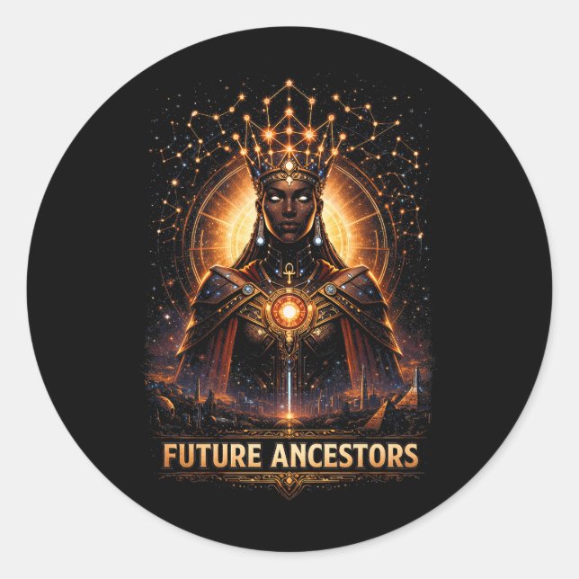 Sticker Rond Future Ancestors (Devant)