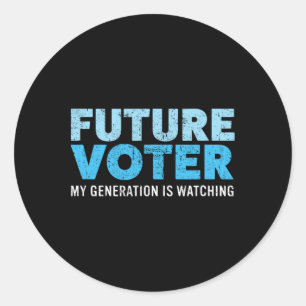 Sticker Rond Future Chemise Électorale Résiste Politique Pour L