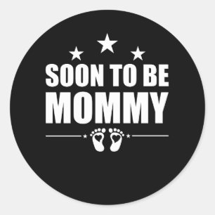 Sticker Rond Future Maman Annonce de Grossesse Révélation Maman