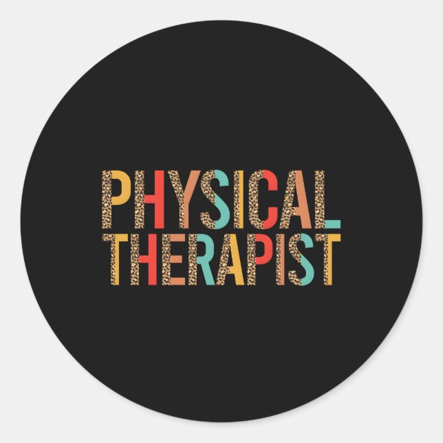 Sticker Rond Future physiothérapeute Assistant Leopard Pta St (Devant)