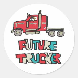 Sticker Rond Future Trucker