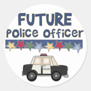 Sticker Rond Futurs T-shirts et cadeaux de policier