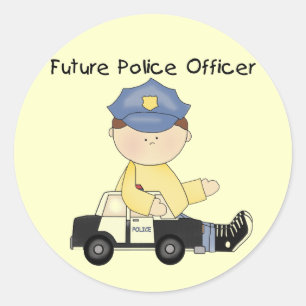 Sticker Rond Futurs T-shirts et cadeaux de policier