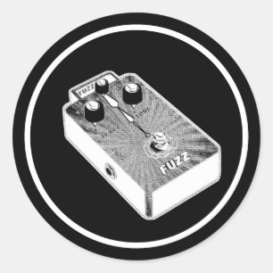 Sticker Rond Fuzz Noir et Blanc