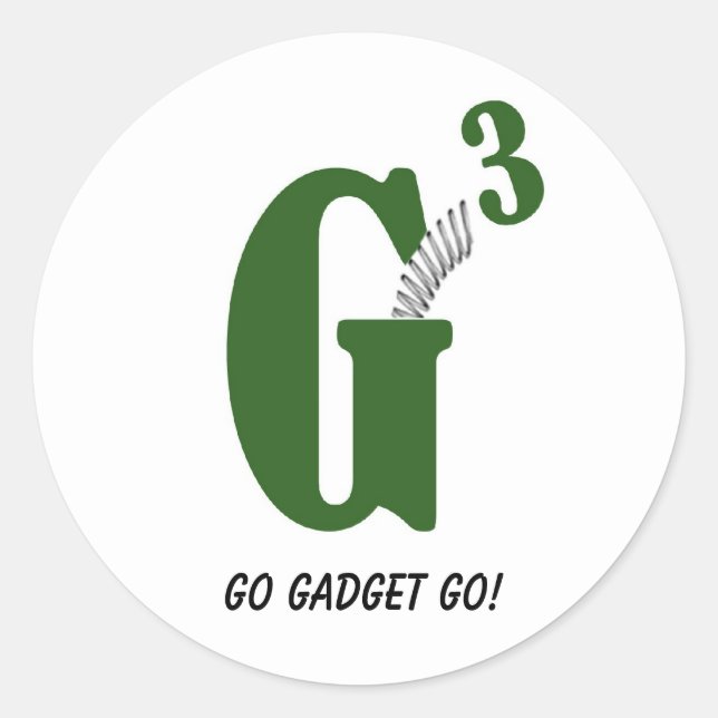 Sticker Rond G spring1 copie, Go Gadget Go! (Devant)