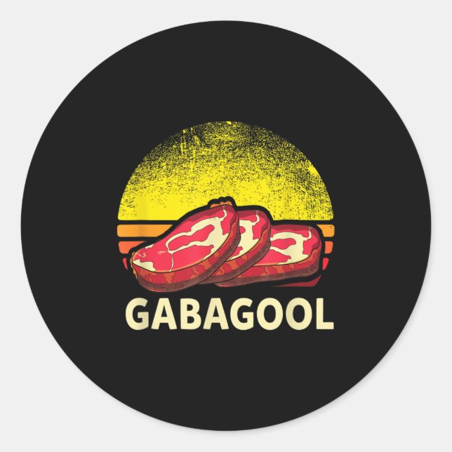 Sticker Rond Gabagool Cacola Meat Lover New Jersey Italian Gift (Devant)