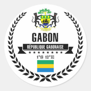 Sticker Rond Gabon