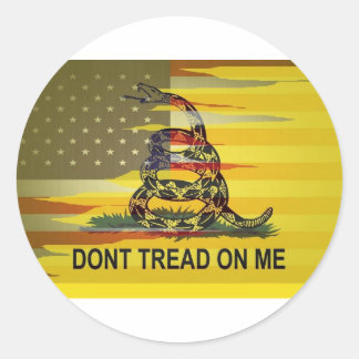 Sticker Rond Gadsden personnalisé
