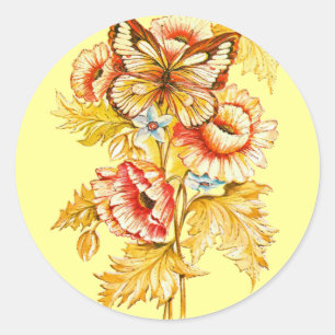 Sticker Rond Gagnant de la TBA Vintage Floral