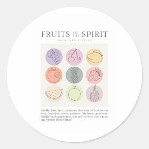 Sticker Rond Galates 5:22-23 Fruit de l'Esprit