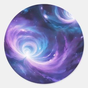 Sticker Rond Galaxie de rêve pour spirale cosmique