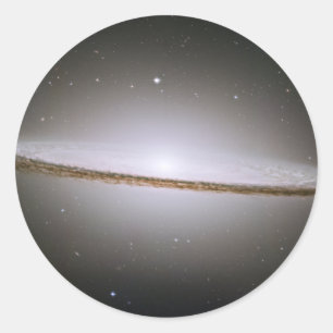 Sticker Rond Galaxie de sombrero (télescope de Hubble)