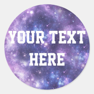 Sticker Rond Galaxie personnalisée