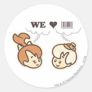 Sticker Rond Galets et Bam Bam We Love