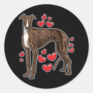 Sticker Rond Galgo Espanol Greyhound Cadeau