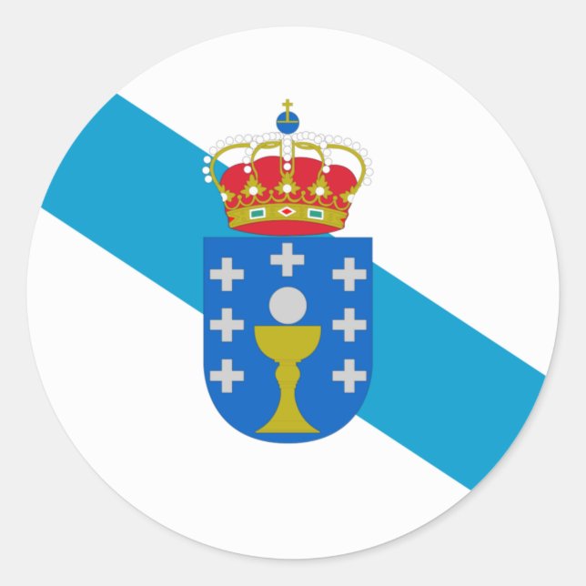 Sticker Rond Galicia flag  (Devant)