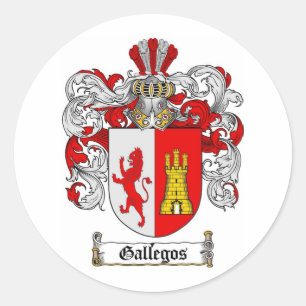 STICKER ROND GALLEGOS FAMILLE CREST - GALLEGOS COAT D'ARMES