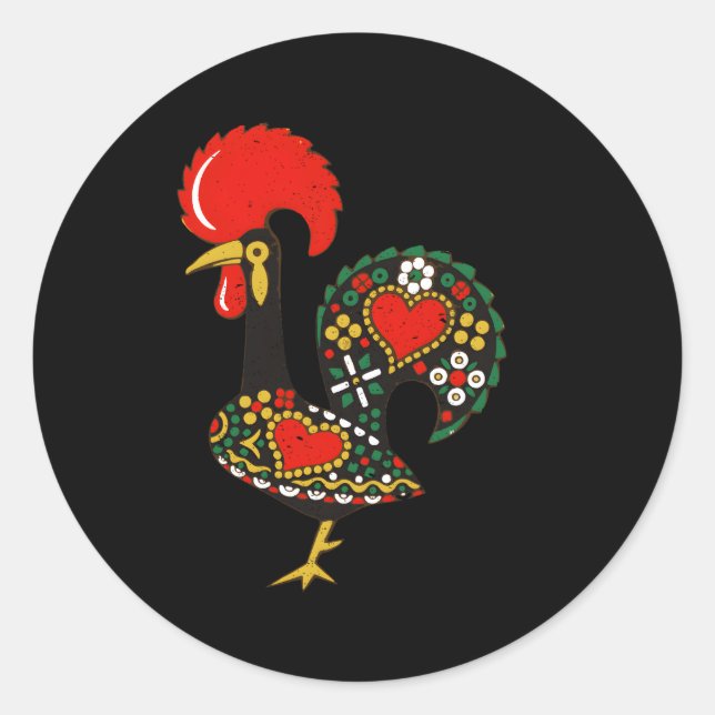 Sticker Rond Galo De Barcelos (Devant)