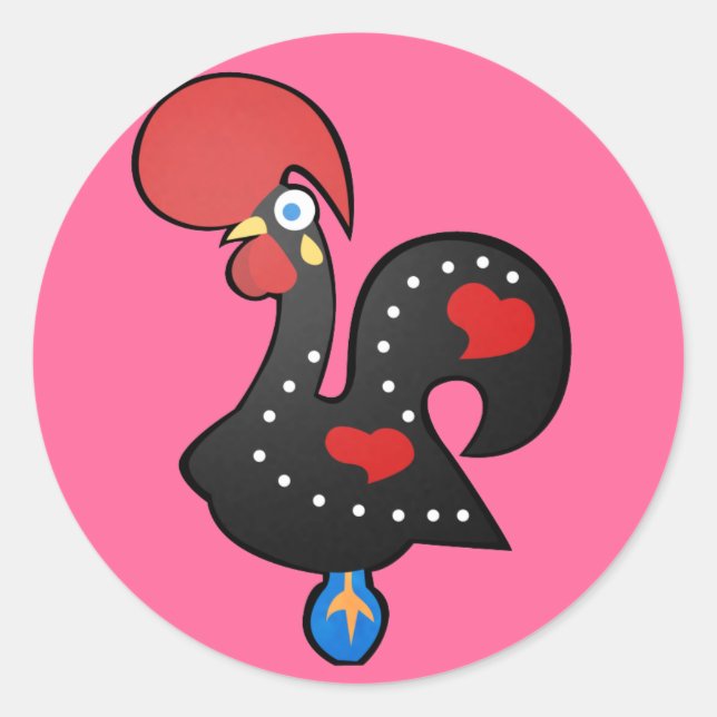 Sticker Rond Galo De Barcelos (Devant)