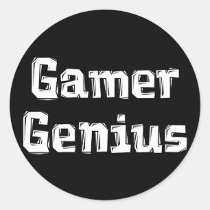 Sticker Rond Gamer Genius