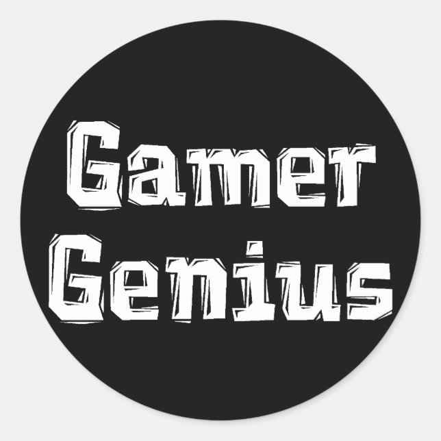 Sticker Rond Gamer Genius (Devant)