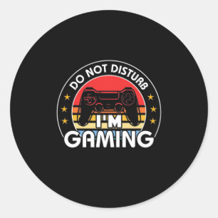 Sticker Rond Gamer Gift Je Joue Ne Disturbe Pas
