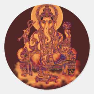 Sticker Rond Ganesh - Remover des obstacles