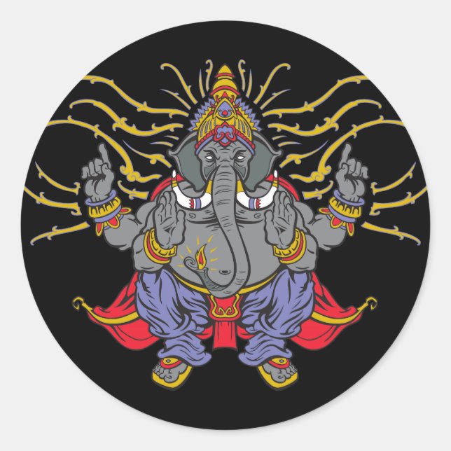 Sticker Rond Ganesha (Devant)