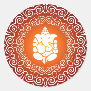 Sticker Rond Ganesha Décoration