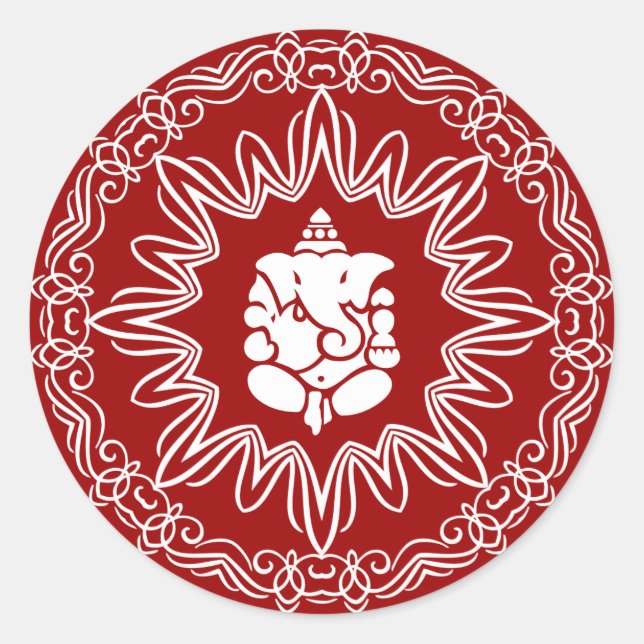 Sticker Rond Ganesha Décoration (Devant)