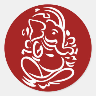 Sticker Rond Ganesha - signe indou de Dieu