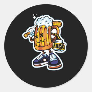 Sticker Rond Gangsta Beer