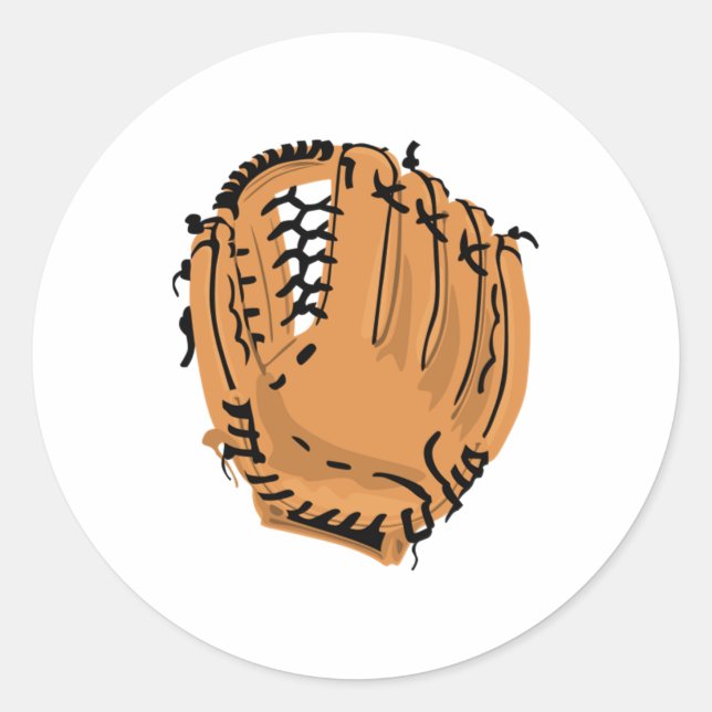 Sticker Rond Gant de baseball (Devant)