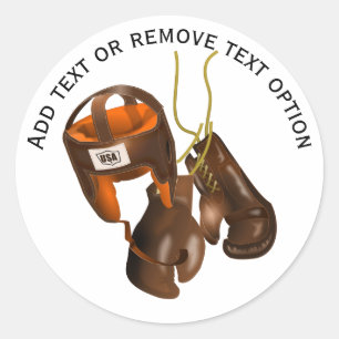 Sticker Rond Gants de boxe - Casque étincelant