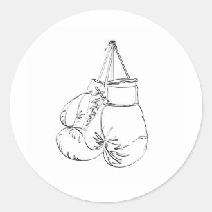 Sticker Rond Gants de boxe II