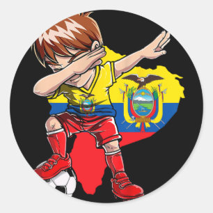 Sticker Rond Garçon colombien de maillot de Colombie de footbal