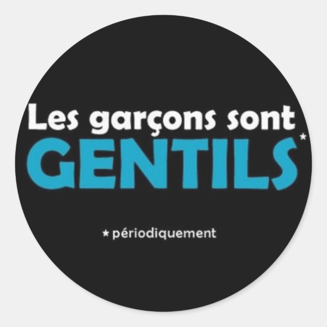 Sticker Rond Garcons (Devant)