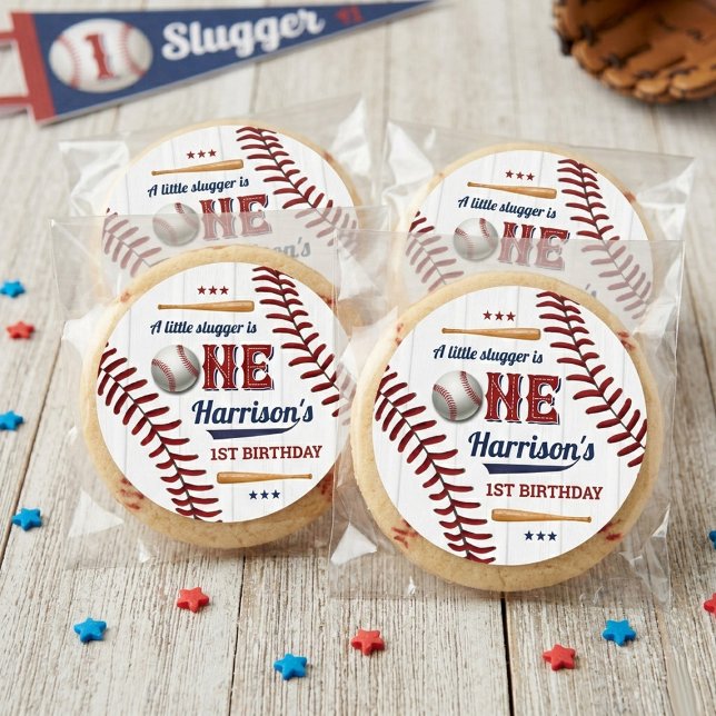 Sticker Rond Garçons Baseball 1er anniversaire (Créateur téléchargé)