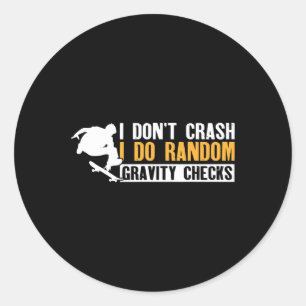 Sticker Rond Garçons skateboarders cool blessure skateboard drô