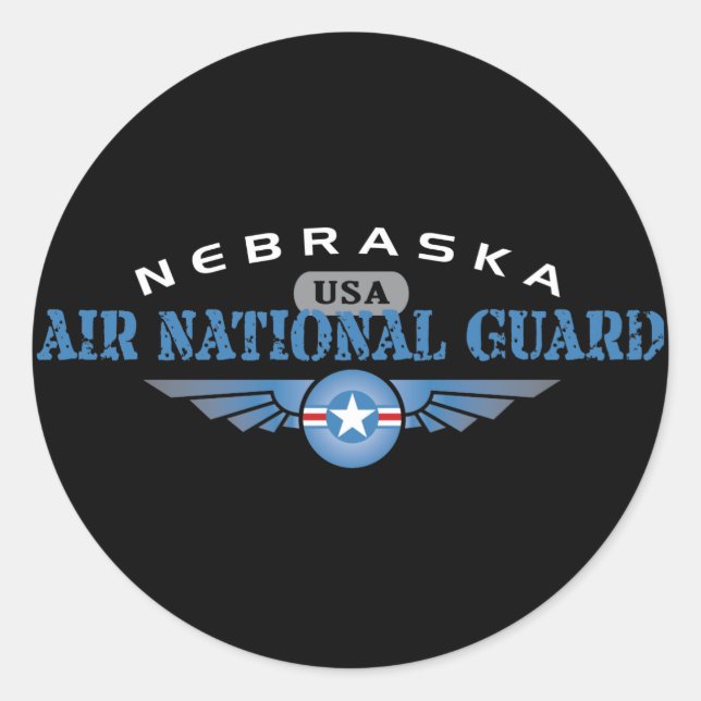 Sticker Rond Garde nationale aérienne du Nebraska (Devant)