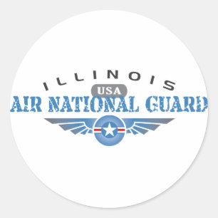 Sticker Rond Garde nationale d'air de l'Illinois - Etats-Unis