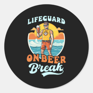 Sticker Rond Garde-vie sur la bière protection de sauvetage