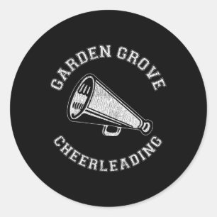 Sticker Rond Garden Grove Cheer en détresse Rétro 90's Cheerlea