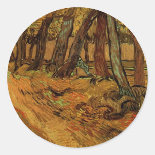 Sticker Rond Garden St Paul Hospital Figure de Vincent van Gogh