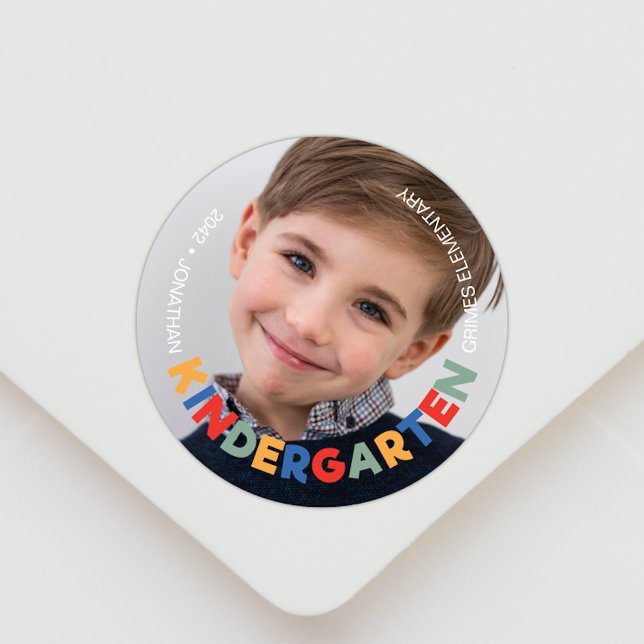 Sticker Rond Garder l'année scolaire Garder la saké Photo (Créateur téléchargé)