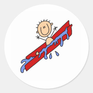 Sticker Rond Garder Le Cool Sur L'Autocollant De Diapositive D'